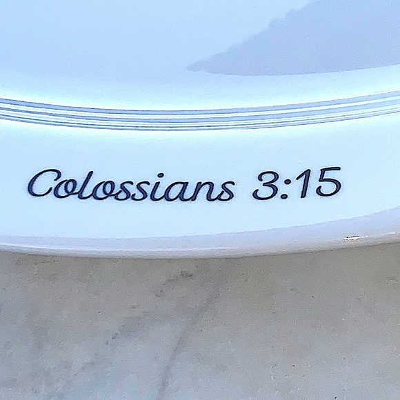 COVENTRY HALLELUJAH OVAL SERVING PLATTER COLOSSIANS 3:15 NEW PORCELAIN 14 INCH - Picture 4 of 7